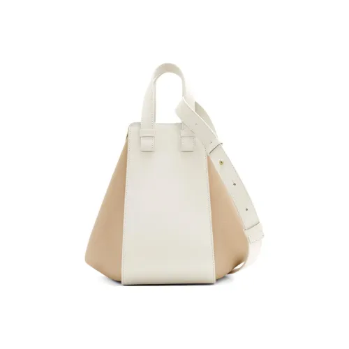 LOEWE Hammock Телячья кожа Сумка через плечо Маленькая Сумка для ношения через плечо Женская Белая с Айвори