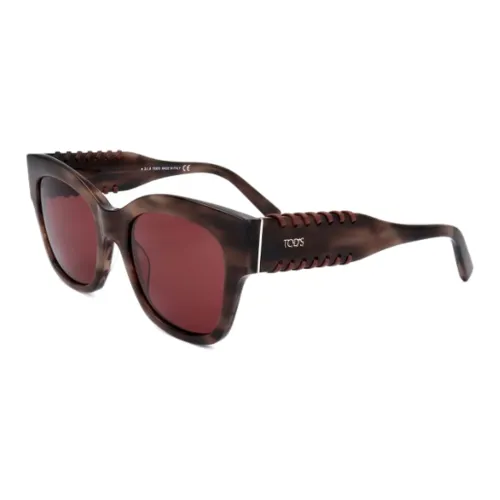 TOD'S Ацетат Нерегулярная форма Солнцезащитные очки Унисекс Коричневый