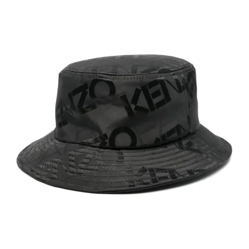 KENZO Полиэстер Cotton Bucket Hats Женские Черный
