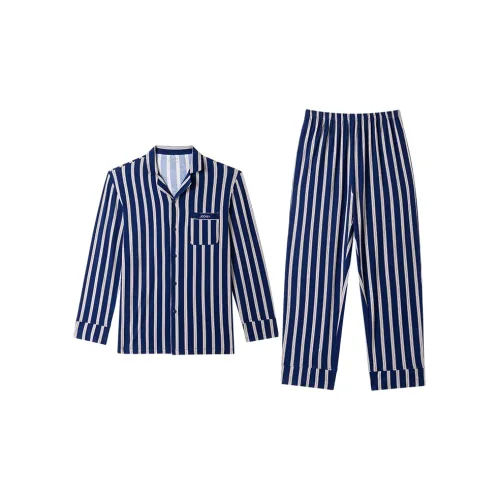 JOCKEY Pajama Set Мужской Темно-синий Полосы