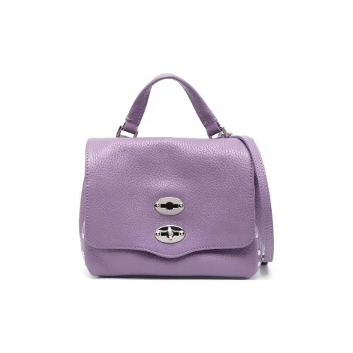 Zanellato Телячья кожа Сумка через плечо Сумка среднего размера Женская Серо-фиолетовая