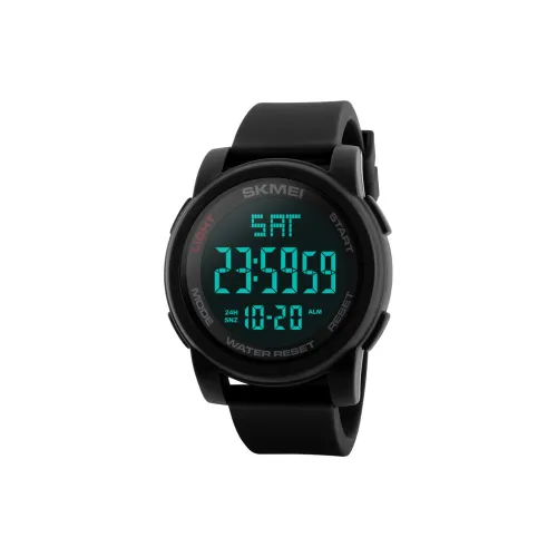 SKMEI Электронный механизм силиконовый ремешок мужские часы черный циферблат
