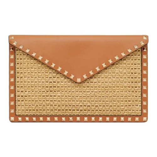 Valentino Рафия Клатч Женские Натуральный цвет Миндаль