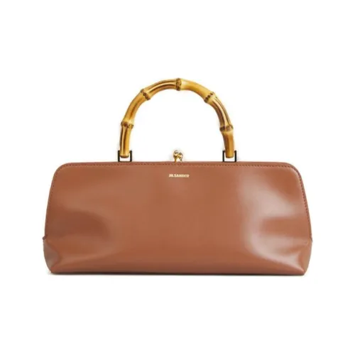 JIL SANDER Goji Телячья кожа Тоут Сумка Сумка для покупок Сумка Маленькая Женская Коричневая