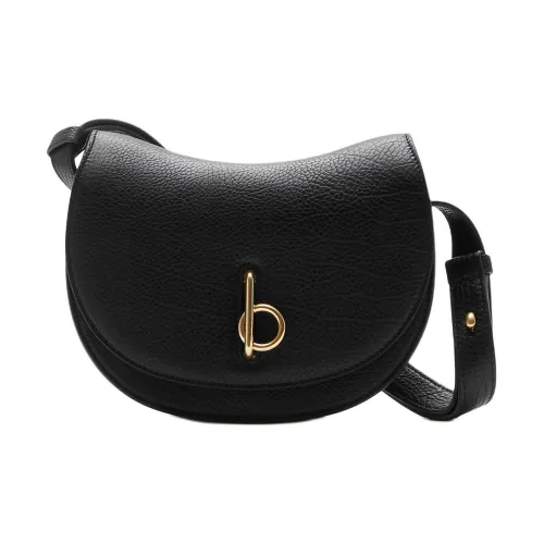Burberry Сумка Rocking Horse Миниатюрного Размера Зернистая Опойковая Кожа Регулируемый Ремень Из Кожи Откидной Верх С Застежкой В Виде Буквы «b»