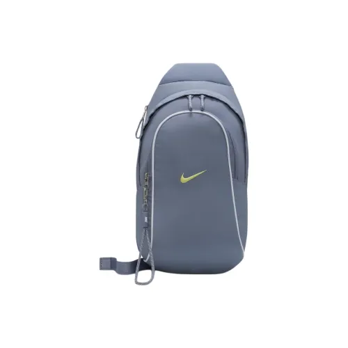 Nike Переработанный полиэстер Одно плечо Сумка через плечо Sling Сумка Обычный Унисекс Серый Сланец Белый Свет Лазерный оранжевый