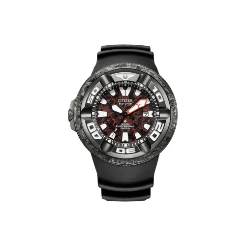 CITIZEN Годзилла Коллаборация Свет Перезарядка Кварцевый Механизм Резиновый Ремешок Часы Мужские Красный Циферблат часов BJ8059 03Z