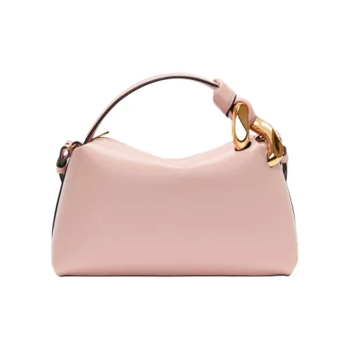 JW Anderson Full Рельефная Голень Кожа Сумка Сумка через плечо Сумка через плечо Женская Серый Розовый