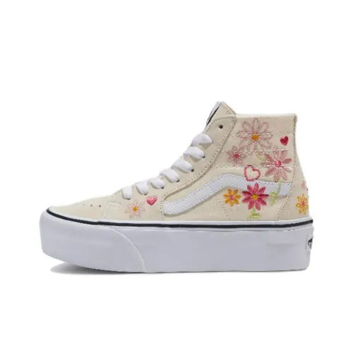 Vans Sk8 Hi Высокие Кроссовки для Скейтбординга Унисекс Экрю