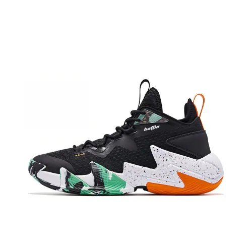 QIAODAN Broken Shadow 2,0 Амортизаторы Устойчивые к истиранию MID Баскетбольные кроссовки Мужские Черные и Оранжевые