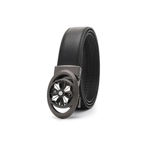 Ремни Hurley из коровьей кожи мужские металлические серебряные ширина 3,5 см