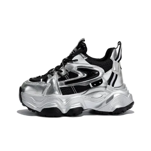 Junjali Низкий Топ Кроссовки с Толстой Подошвой Женские