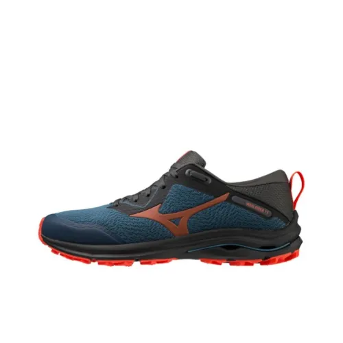 Mizuno Wave Rider TT Trail Амортизация Износостойкий Низкий Топ Беговые кроссовки Мужской Синий