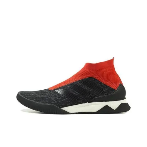 Adidas PREDATOR Series Износостойкий Дышащий MID Топ Беговые кроссовки Мужские Черный Красный