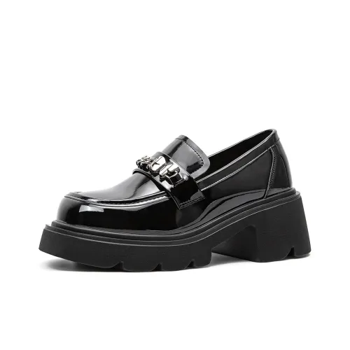 OMS Лоферы 6,5 см Женские Черные