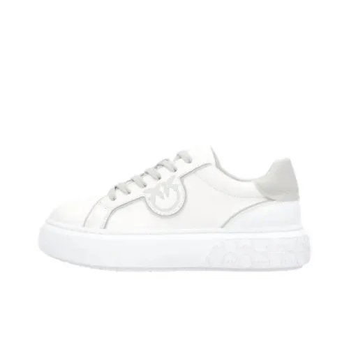 PINKO Love Birds series Низкие кроссовки для скейтбординга Женские Белые Серые