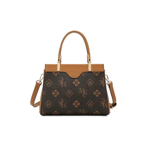 MEXICAN Поливинилхлорид (PVC) Кожа с Полиуретановой Кожей Сумка Стандартная Женская Темно-Коричневый Экрю