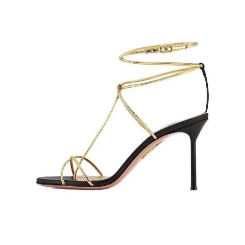 AQUAZZURA One Ремешок Сандалии 8,5 см Женские Черные