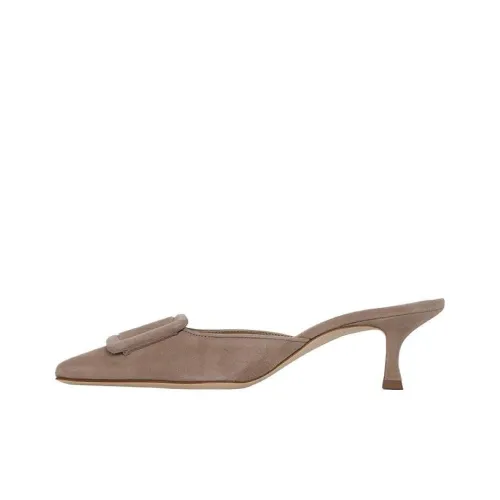 MANOLO BLAHNIK Быстросохнущие домашние тапочки женские коричневые