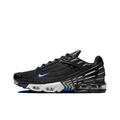 Nike Air Max Plus 3 Устойчивые к истиранию Низкие Кроссовки для Бега Мужские Черные Синие