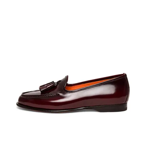 Santoni Лоферы Бургундский Женские
