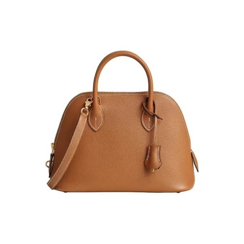 HERMES Bolide Evercolor Телячья кожа Сумка для боулинга Сумка Сумка через плечо Сумка через плечо Женская Коричневая