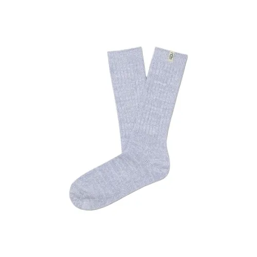 UGG Rib Knit Slouchy Crew Sock Knee-High Socks Women's 1 Pack Ice Blue