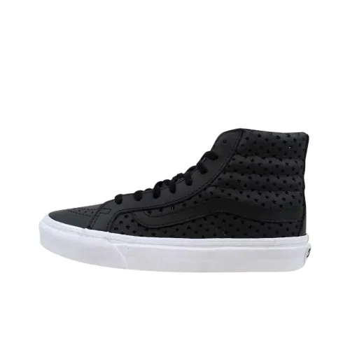 VANS SK8 Тонкий Perf Звезды Амортизация Износостойкие Высокие Кроссовки для скейтбординга Унисекс Черный