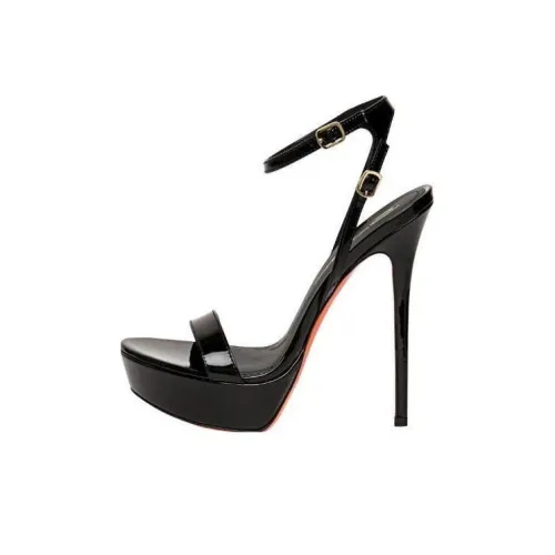 Santoni One Ремешок Сандалии 14,5 см Женские Черные