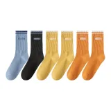 6 пар (Имбирно-желтый 2 + Оранжево-желтый 2 + Синий + Черный)