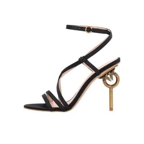 PINKO Love Birds series One Ремешок Сандалии 10 см Женские Черный