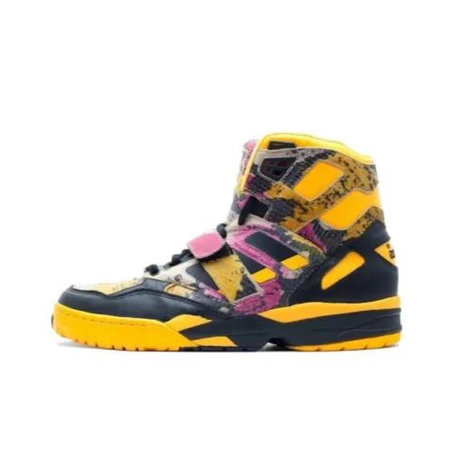 Adidas Originals JEREMY SCOTT JS Artillery Hi Устойчивый к истиранию Дышащие Низкие Баскетбольные кроссовки Унисекс Черный Золото