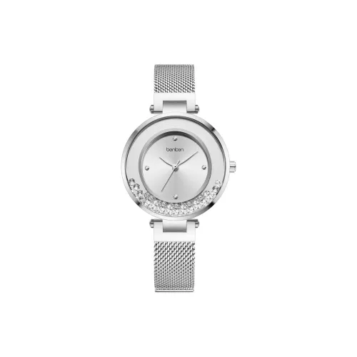 BENKEN Кварцевый механизм стальной ремешок женские часы серебристый циферблат