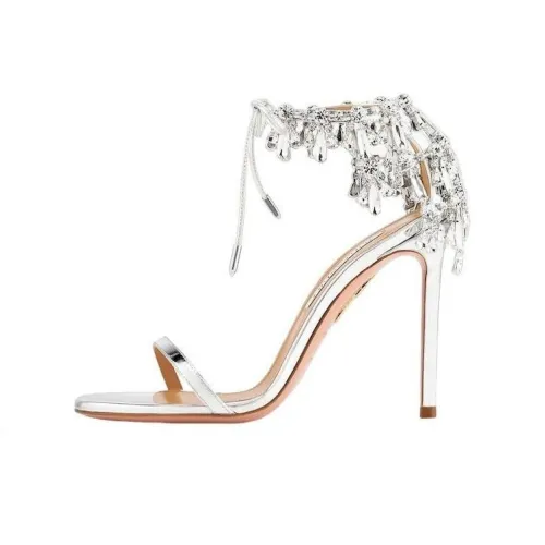 AQUAZZURA one Ремень Сандалии Серебряный Женские