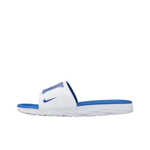 nike Benassi Solarsoft Slip-Resistant Слипоны Унисекс Синий Белый