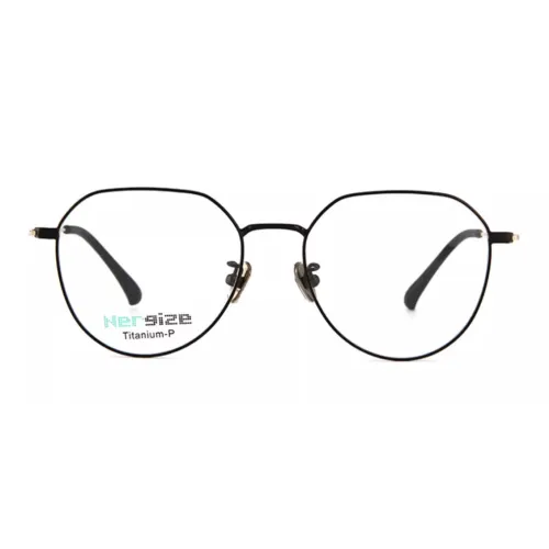 New Balance Титановый сплав Нержавеющая сталь Нерегулярная форма Оправы для очков Унисекс Черный