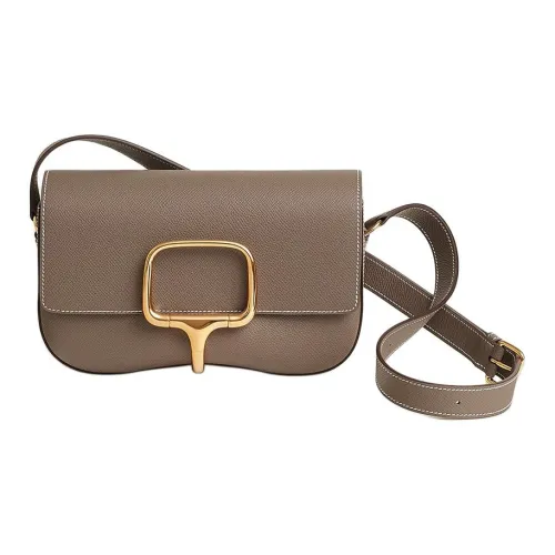 HERMES Della Cavalleria Epsom Телячья кожа Сумка через плечо Сумка на плечо Женская 18 этуп слоново-серый