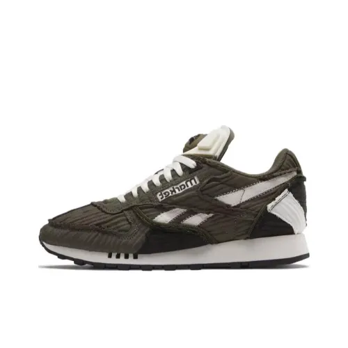 MARKET x Reebok совместный Classic Leather Low Топ Беговые кроссовки Унисекс Армейский зеленый