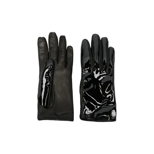 PHILIPP PLEIN Кашемир, Телячья кожа, Телячья кожа, Лакированная кожа, Перчатки, Женские