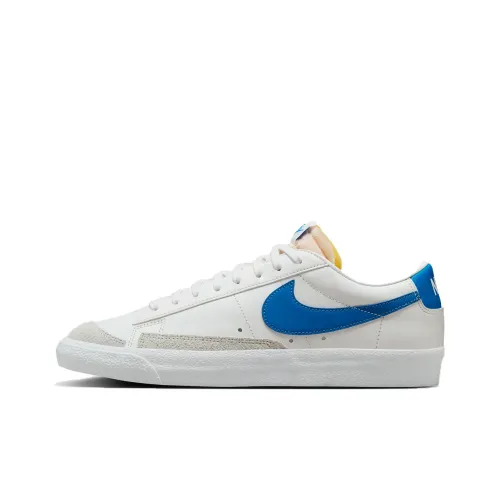 Nike Blazer '77 Vintage Slip-Resistant Shock Absorbers Low Top Скейтборд Кроссовки Мужские Белый Синий