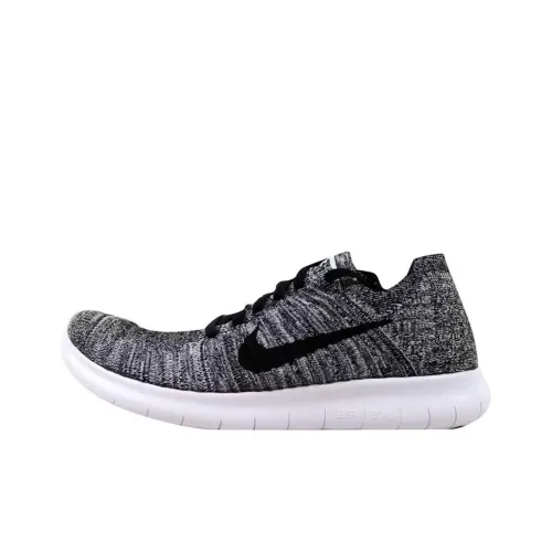 Nike Free RN Slip-resistant и дышащий низкий топ для бега унисекс черный серый