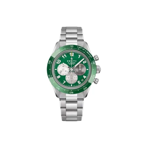 Zenith Автоматический Механический Механизм Мужские Часы Flagship Collection 41 мм Зеленые