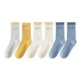 6 пар (Синий 2 + Молочно-белый 2 + Светло-серый + Имбирно-желтый)