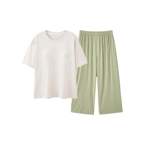 THREEGUN Sq1802 С вкладышами Абрикос Женские Пижамные комплекты