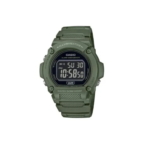 CASIO Кварцевый механизм Смольный ремешок Часы унисекс Черный циферблат