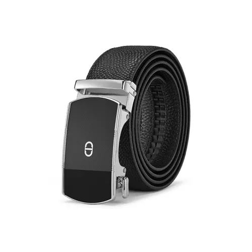 CHRISDIEN DENY Ремни из коровьей кожи Мужской Черный Ширина 3,8 см