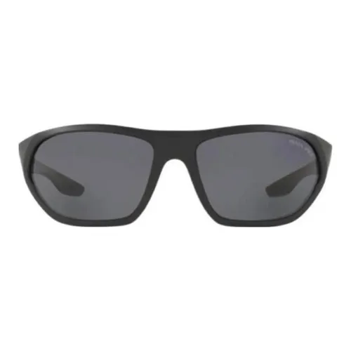 PRADA Нерегулярная форма Солнцезащитные очки Мужской Черный