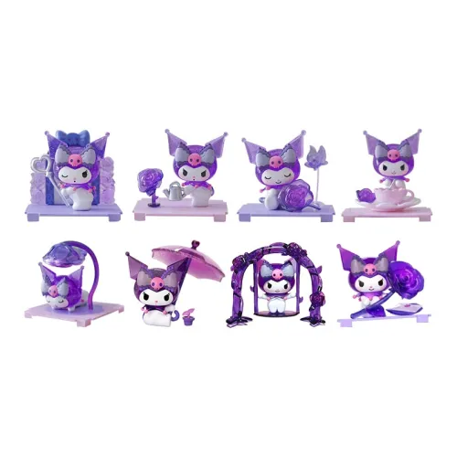 MOETCH Kuromi Dreamweaver Rose Garden Collection Beige Blind Boxes Single Mystery Box Full Box 8 Pack MOETCH Kuromi Dreamweaver Rose Garden Коллекция Бежевый Слепые Коробки Один Mystery Коробка Полная Коробка 8 Пачка