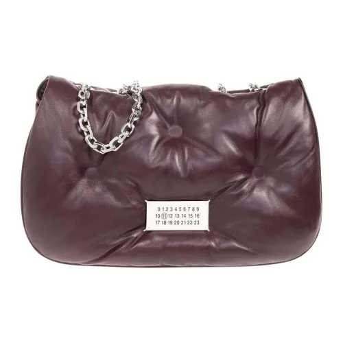 Maison Margiela Glam Slam Рельефная кожа Nappa Сумка через плечо Женская Мерло Красный