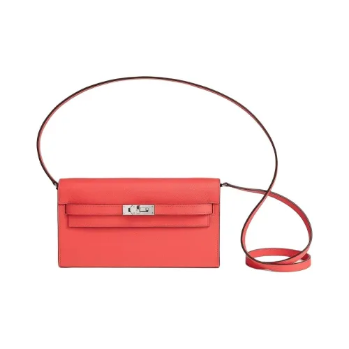 HERMES Kelly To Go Evercolor Кожа Кошелек Ручная Сумка через плечо Сумка на плечо Женская Texas Красный